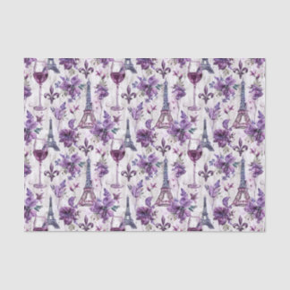 Eiffeltoren en wijn Waterverf Tissue Papier
