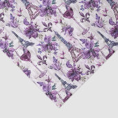 Eiffeltoren en wijn Waterverf Tissue Papier (Detail)