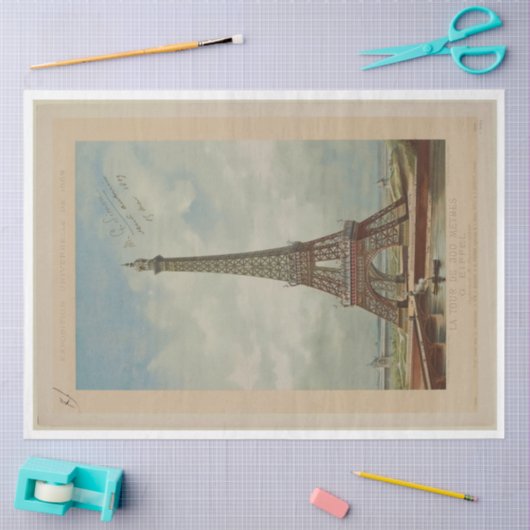 Eiffeltoren Ephemera Decoupage Tissuepapier (Craft)