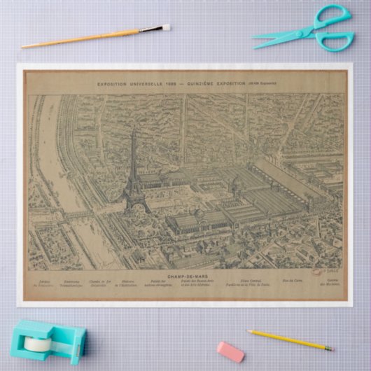 Eiffeltoren Ephemera ontkoppelingstentoonstelling Tissuepapier (Craft)