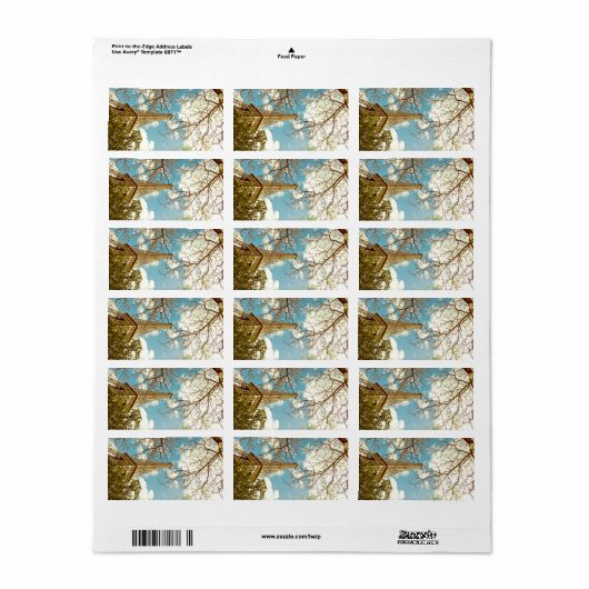 Eiffeltoren Etiket (Full Sheet)