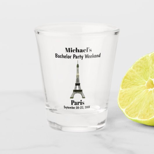 Eiffeltoren feestartikel vrijgezellenfeest Parijs  Shot Glas (Voorkant)