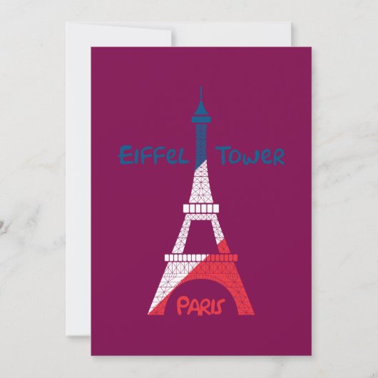 Eiffeltoren Feestdagenkaart (Voorkant)