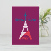 Eiffeltoren Feestdagenkaart (Staand voorkant)