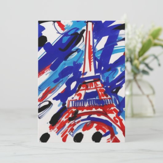 Eiffeltoren Feestdagenkaart (Staand voorkant)