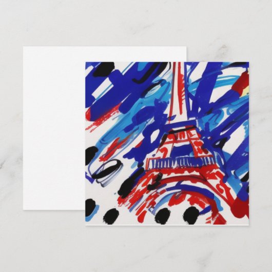 Eiffeltoren Feestdagenkaart (Voorkant / Achterkant)