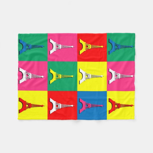 Eiffeltoren Fleece Deken (Voorkant (Horizontaal))