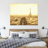  Eiffeltoren - Fotomuur - Kunst Canvas Afdruk (Insitu (Slaapkamer))