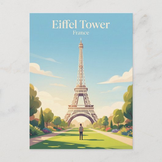 Eiffeltoren Frankrijk Briefkaart (Voorkant)