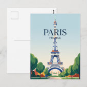 Eiffeltoren Frankrijk Briefkaart (Voorkant / Achterkant)