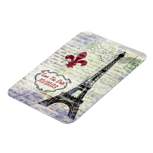 Eiffeltoren Frankrijk Save The Date Magnet Magneet (Linkerzijde)