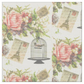 Eiffeltoren Frans Thema Vintage Paris Stof (Close Up)