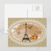 Eiffeltoren Franse Briefkaarten en kaart (Voorkant / Achterkant)