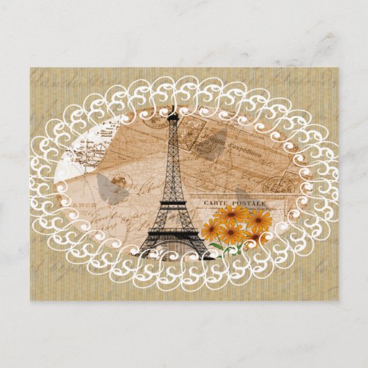 Eiffeltoren Franse Briefkaarten en kaart (Voorkant)