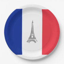 Eiffeltoren Franse Themaparty Papieren Borden