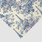 Eiffeltoren Franse Toile de Jouy Blue Decoupage Tissuepapier (Detail)