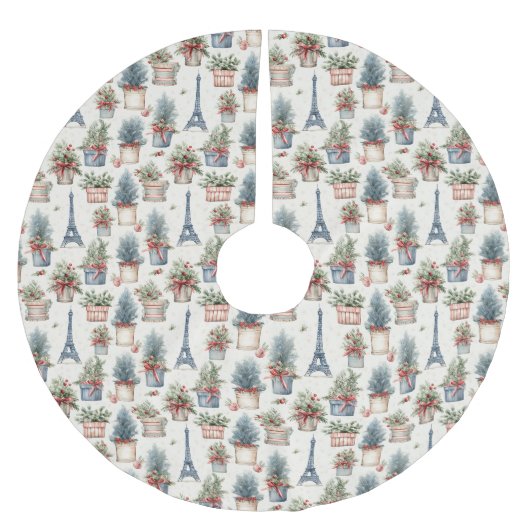 Eiffeltoren, Franse Topiaries Paris Christmas Kerstboom Rok (Voorkant)