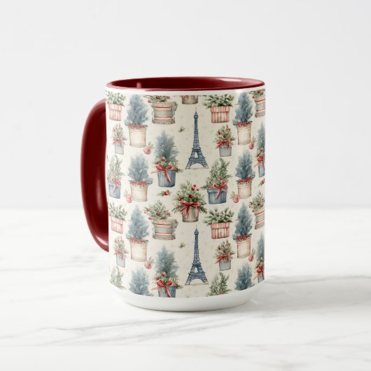 Eiffeltoren, Franse Topiaries Paris Christmas Mok (Voorkant links)