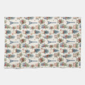 Eiffeltoren, Franse Topiaries Paris Christmas Theedoek (Horizontaal)