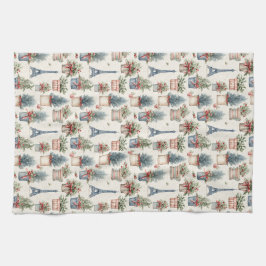 Eiffeltoren, Franse Topiaries Paris Christmas Theedoek