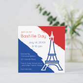 Eiffeltoren Franse vlag kleuren Kaart (Staand voorkant)