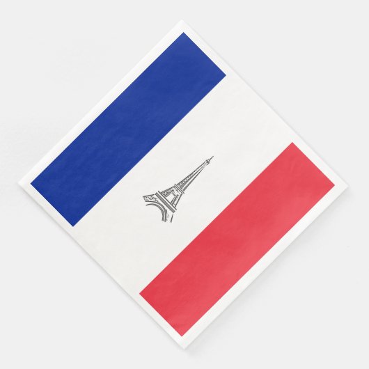 Eiffeltoren Franse vlag Theme Party Papier Servet (Hoek)