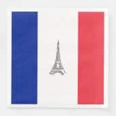Eiffeltoren Franse vlag Theme Party Papier Servet (Voorkant)