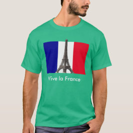 Eiffeltoren Franse vlag Vive la France Unisex T-shirt