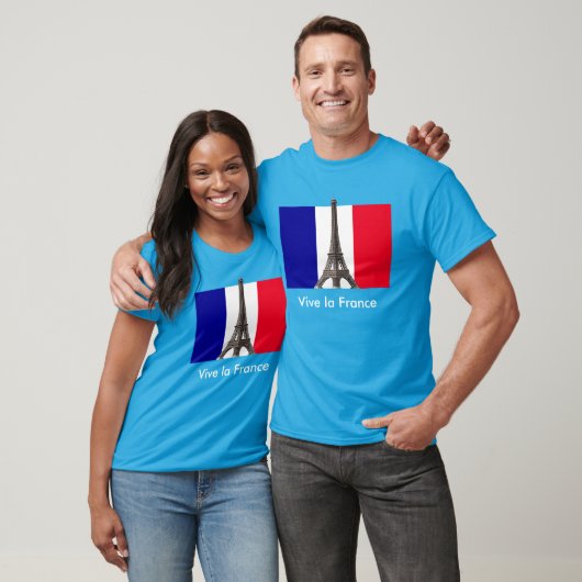 Eiffeltoren Franse vlag Vive la France Unisex T-shirt (Unisex)
