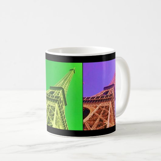 Eiffeltoren, gekleurde koffie-Mok Koffiemok (Voorkant rechts)