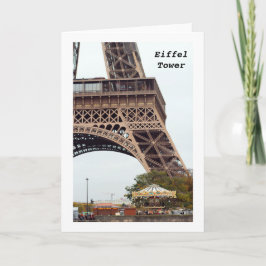 Eiffeltoren gevouwen blanco Wenskaart Kaart