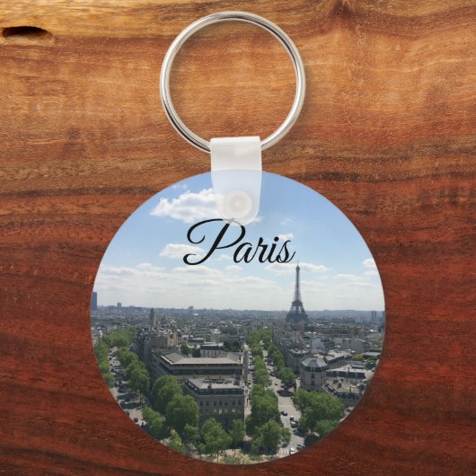 Eiffeltoren Gezicht Sleutelhanger Parijs Frankrijk (Voorkant)