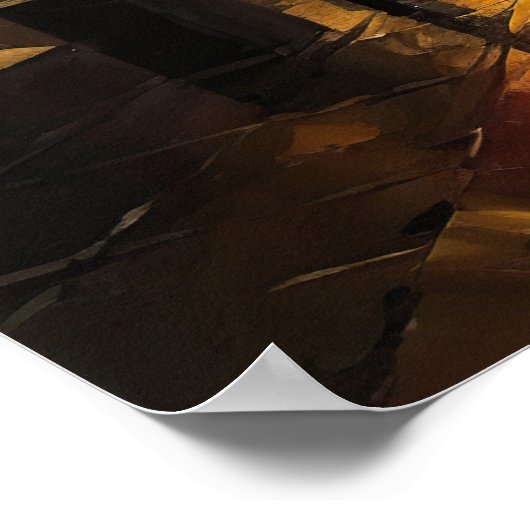 Eiffeltoren gezien op een regenachtige herfstdag i poster (Hoek)