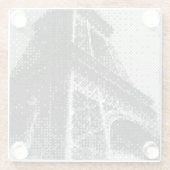 Eiffeltoren glas onderzetter glazen onderzetter (Achterkant)