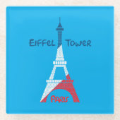 Eiffeltoren Glazen Onderzetter (Voorkant)