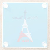 Eiffeltoren Glazen Onderzetter (Achterkant)