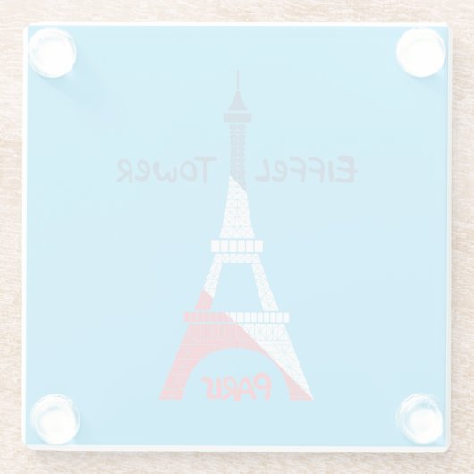 Eiffeltoren Glazen Onderzetter (Achterkant)