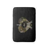 Eiffeltoren | Golden Inscriptions Paris in Heart Badmat (Voorkant Verticaal)