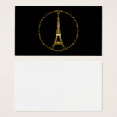 Eiffeltoren gouden glitters glinstert Visitekaartj Visitekaartjes (Voorkant /achterkant)