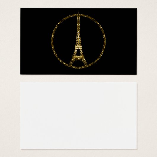 Eiffeltoren gouden glitters glinstert Visitekaartj Visitekaartjes (Voorkant /achterkant)