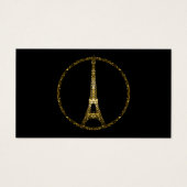 Eiffeltoren gouden glitters glinstert Visitekaartj Visitekaartjes (Voorkant)