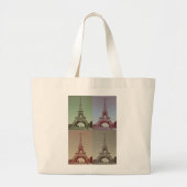 Eiffeltoren Grote Tote Bag (Voorkant)
