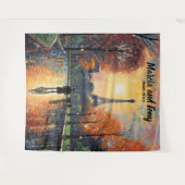 Eiffeltoren Handdoek en Mooie Achtergrond van een Wandkleed (Voorkant (horizontaal))