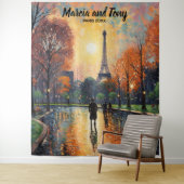 Eiffeltoren Handdoek en Mooie Achtergrond van Stra Wandkleed (In situ)