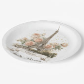 Eiffeltoren "Happy Birthday" met aangepaste naam Papieren Bordje (Gekanteld)