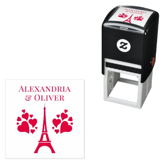 Eiffeltoren harten voornaam of paar  zelfinktende stempel (In situ)