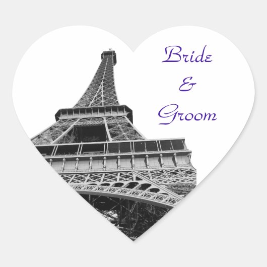 Eiffeltoren hartvormige Sticker (Voorkant)
