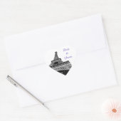 Eiffeltoren hartvormige Sticker (Envelop)