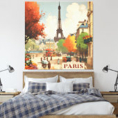 Eiffeltoren Herfst Parijs Ontsnapping Canvas Afdruk (Insitu (Slaapkamer))