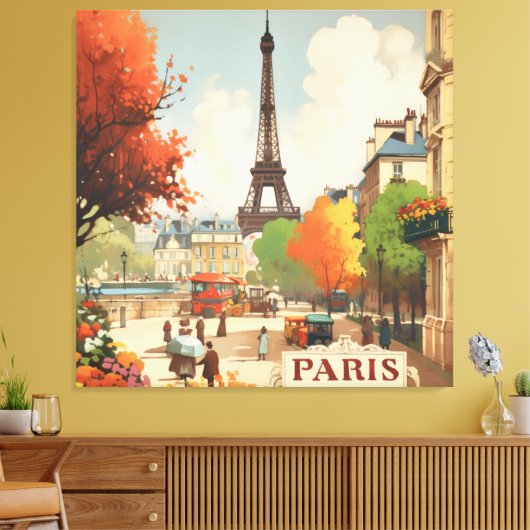 Eiffeltoren Herfst Parijs Ontsnapping Canvas Afdruk (Insitu (Woonkamer))